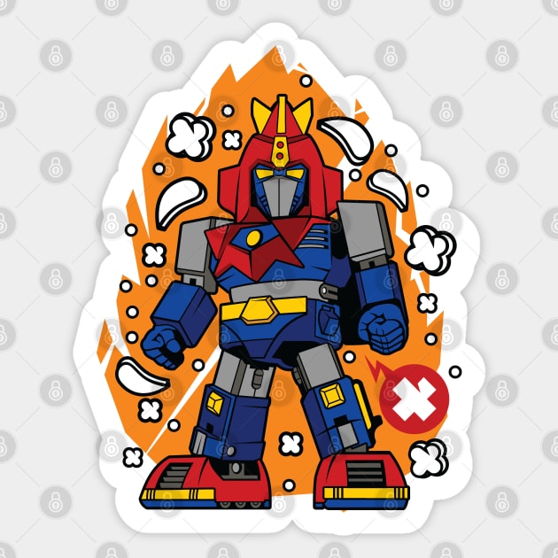 Voltes V Sticker by Mecha Design by MechaRon